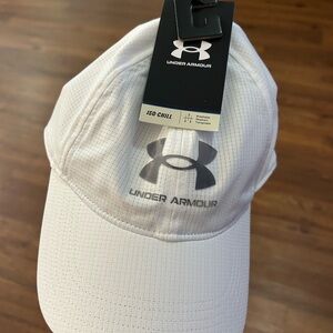 Under Armour White and Gray Cap